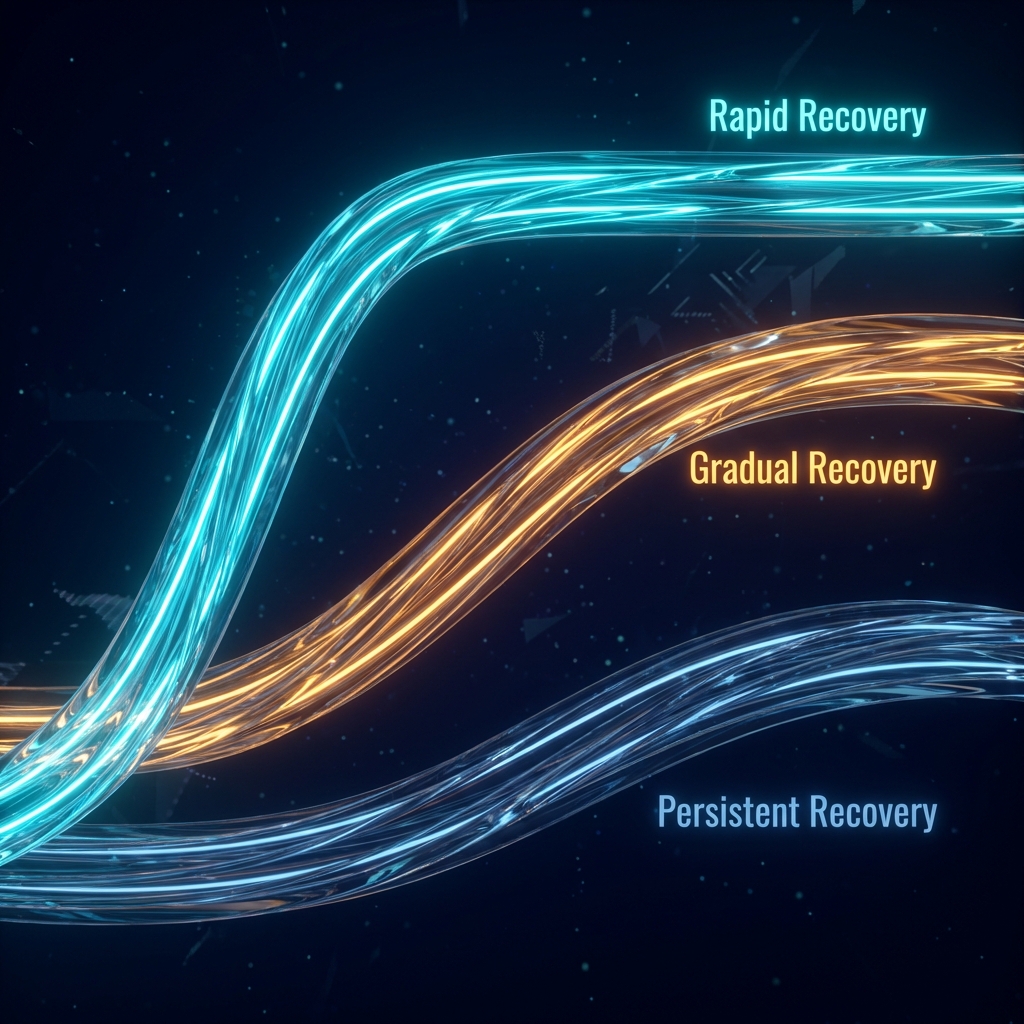 Slow Recovery Pattern Abstract data visualization of recovery curves